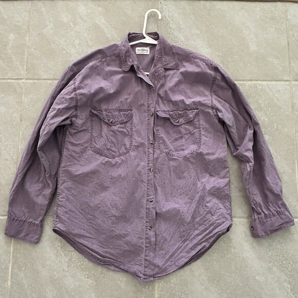 Vintage Sostanza Contemporary Faded Purple Cotton Shirt Size Medium Button-Up - Picture 2 of 9